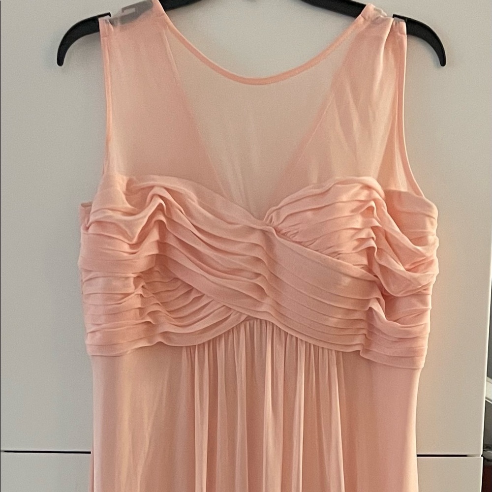 Maternity bridesmaid dress in peach